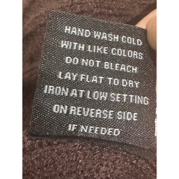 Women's FOREVER 21 Brown Cable Knit Zip-Up Hoodie sweater M - Picture 8 of 10